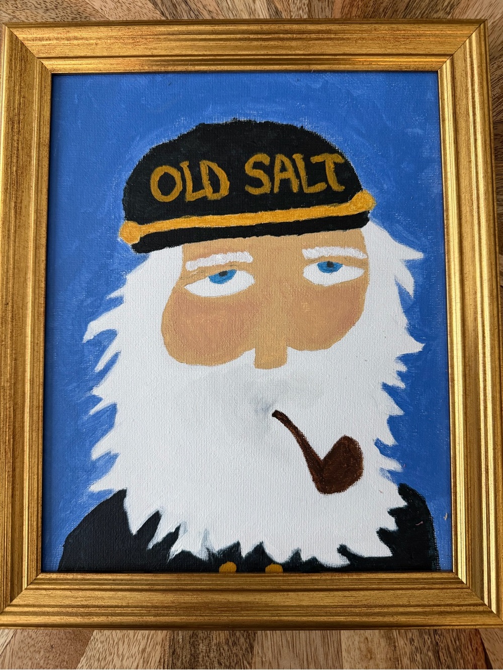 “Old Salt” Folk Art Nautical Painting | 8x10 Original on Stretched - Picture 2 of 5